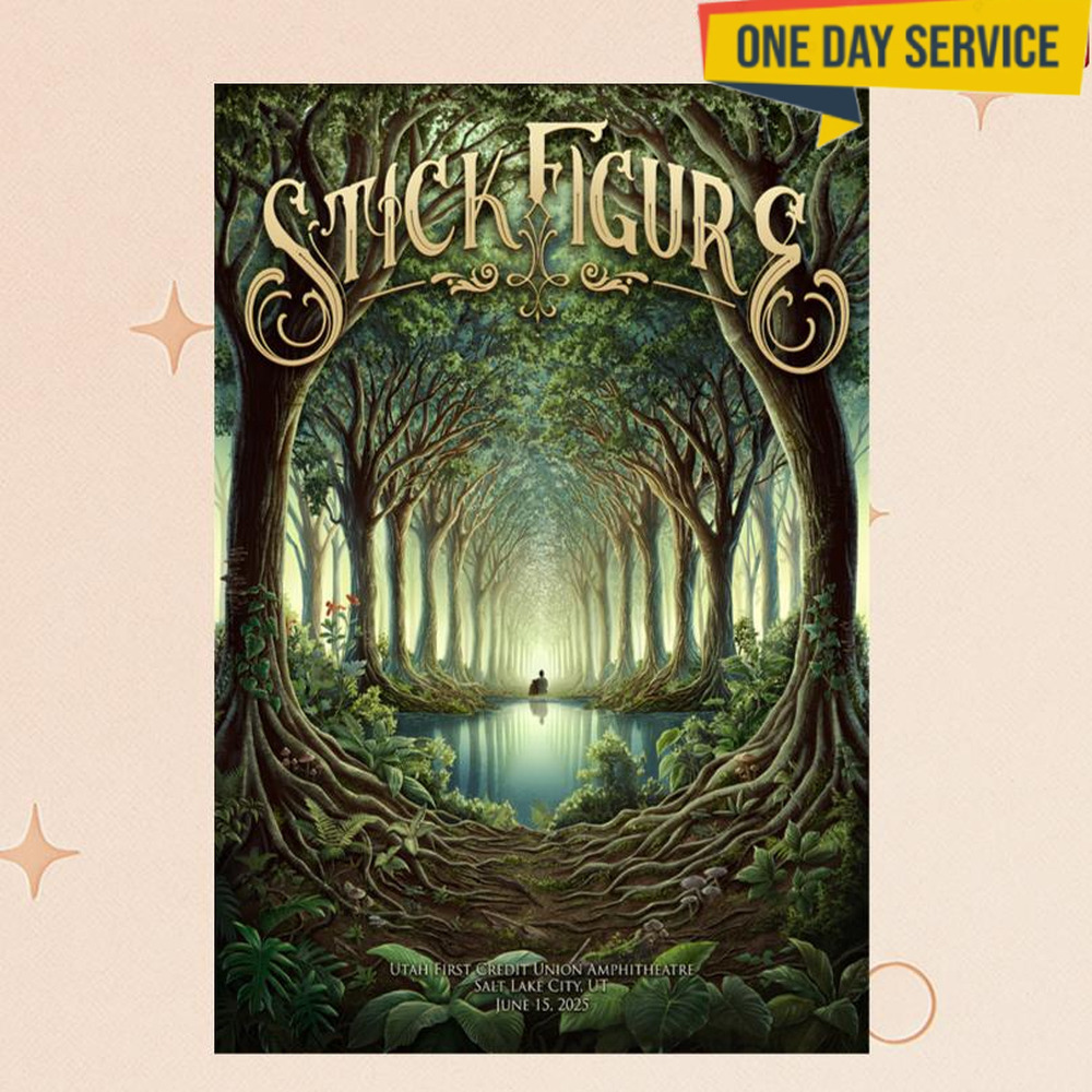 Stick Figure June 15 2025 Utah First Credit Union Amphitheatre Poster